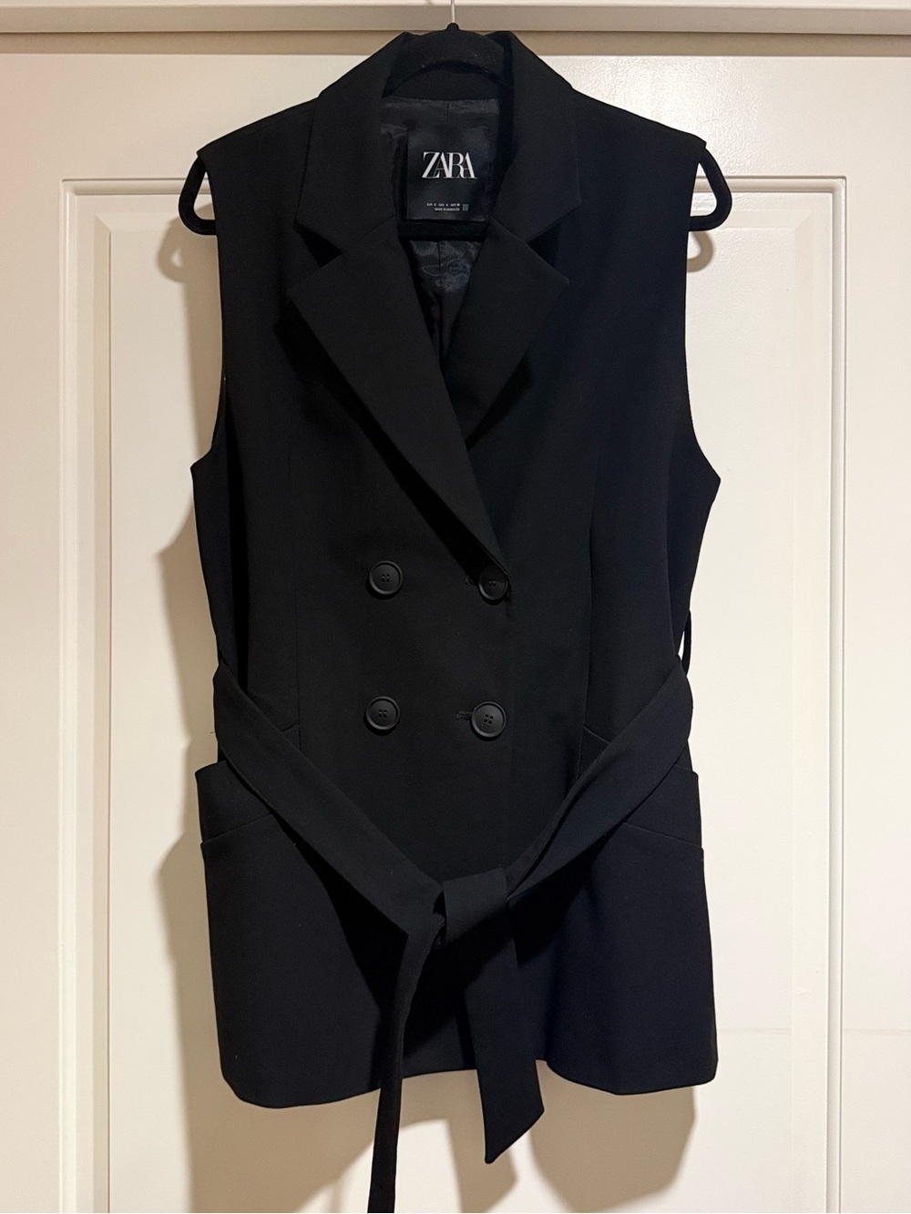 ZARA Double-Breasted Sleeveless Blazer Vest (S)